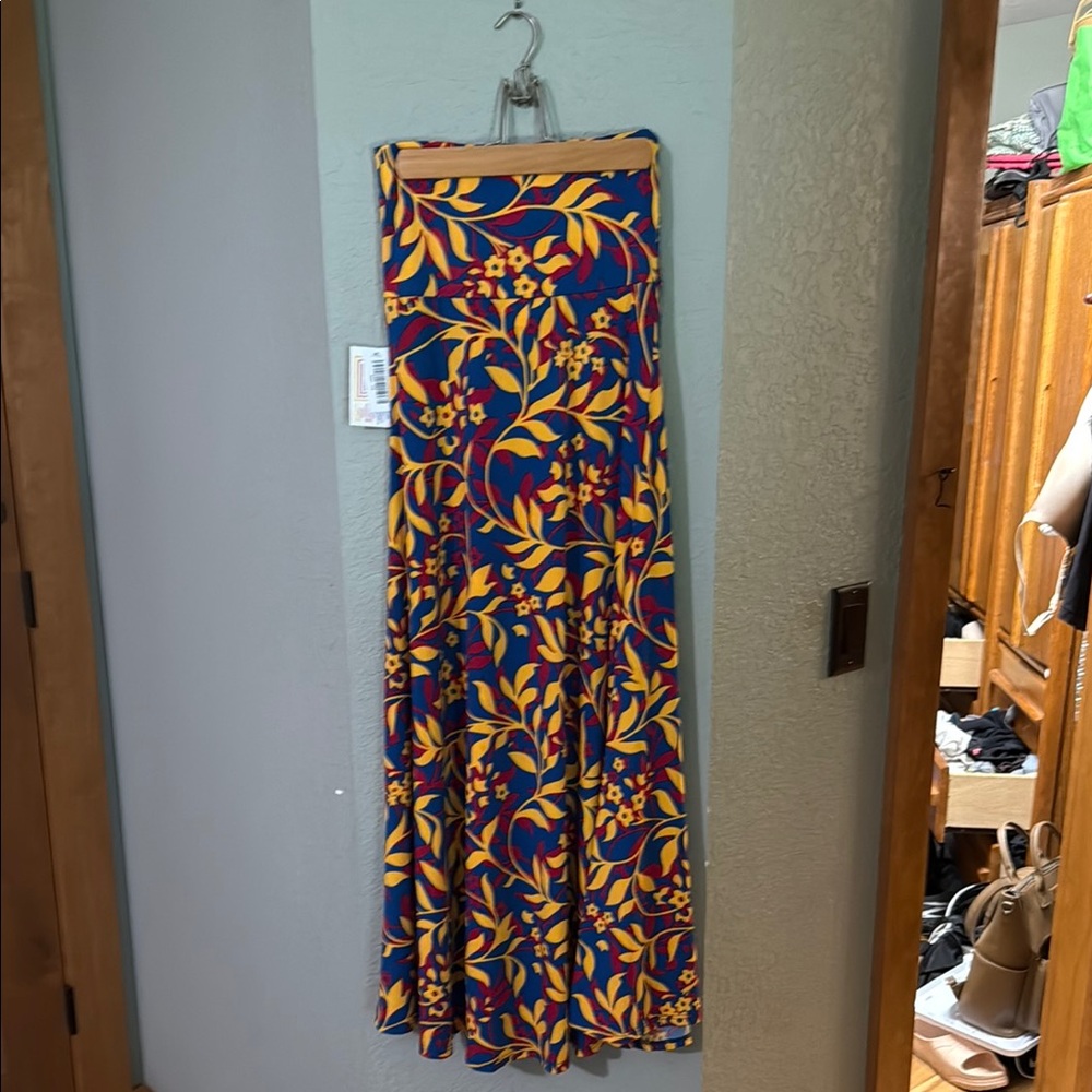 Floral Blue and Yellow Women's Skirt